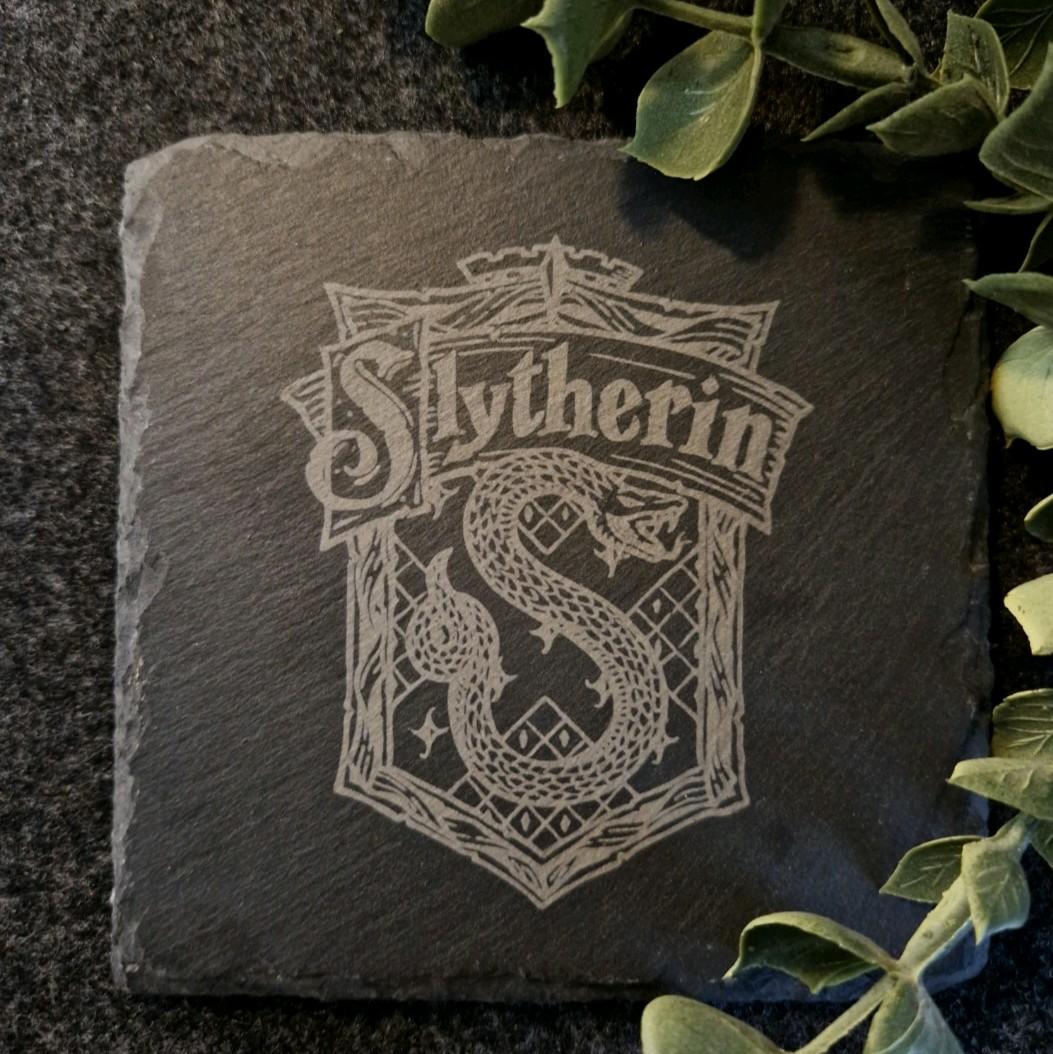 Harry Potter Inspired Slate Coaster Syltherin