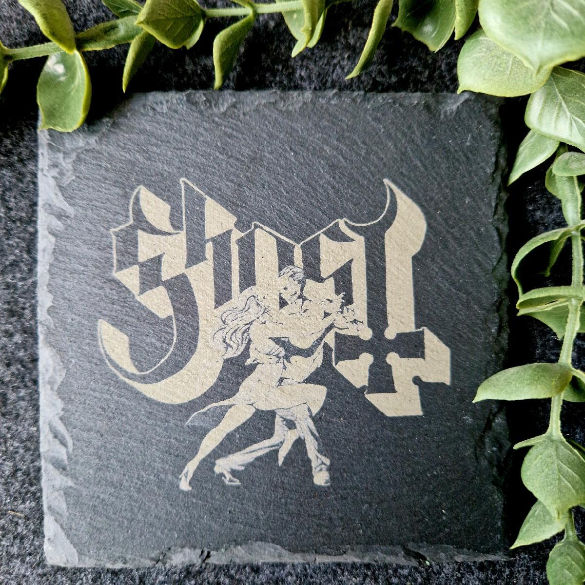 Ghost Band Dance Macabre Inspired Slate Coaster