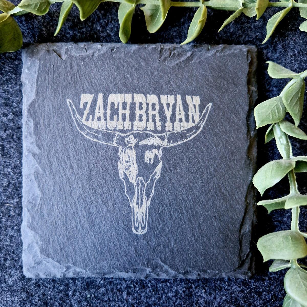 Zach Bryan Inspired Slate Coaster