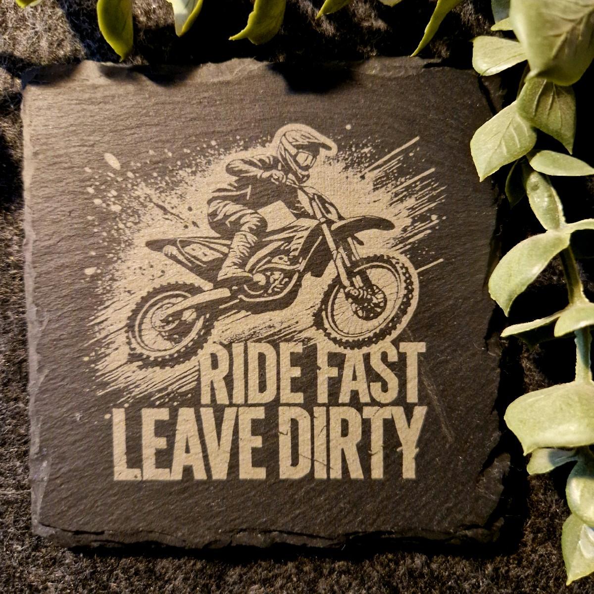 Motocross Inspired Slate Coaster Gift