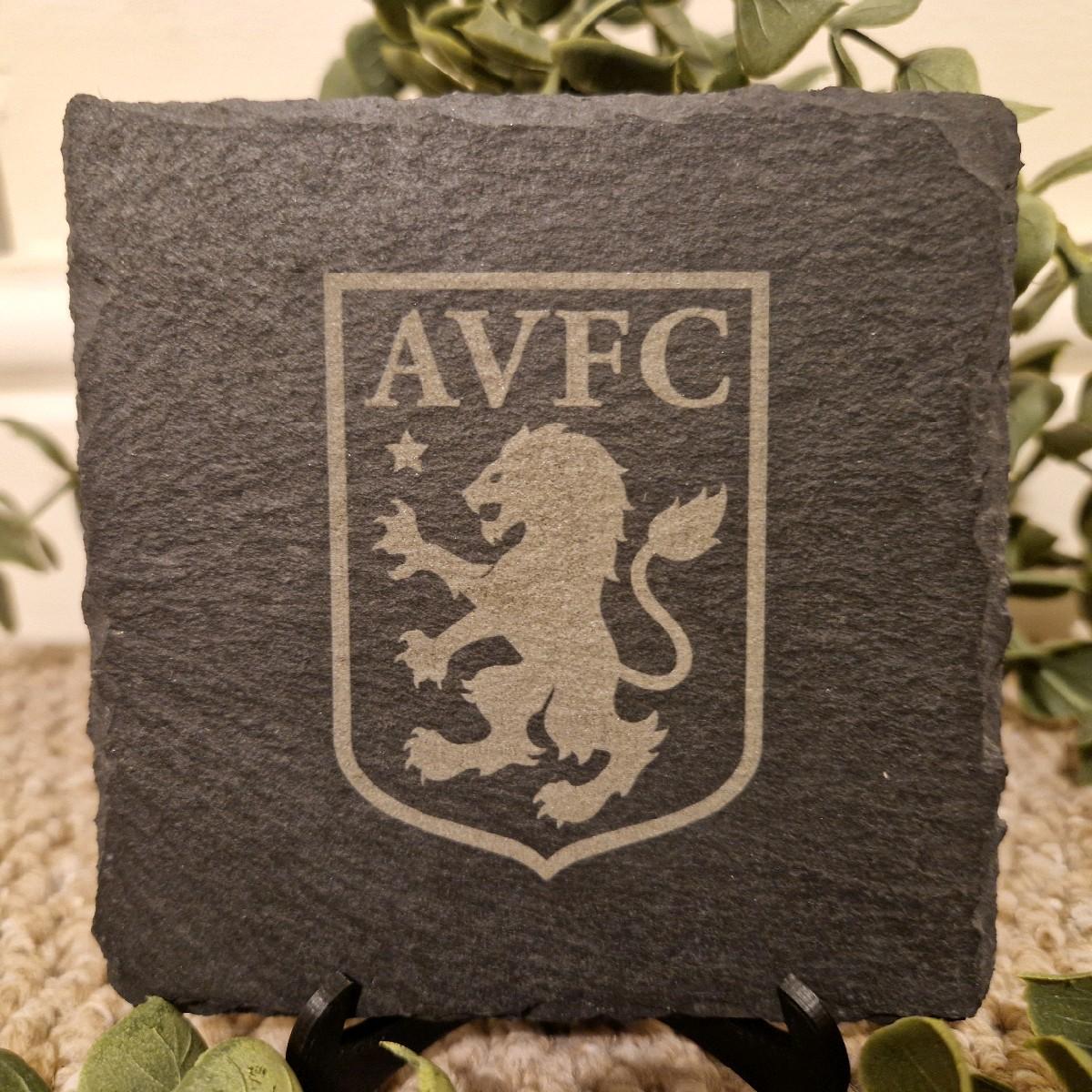 Aston Villa F.C. Inspired Slate Coaster