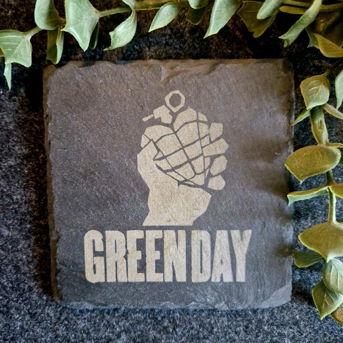 Green Day Inspired Slate Coaster