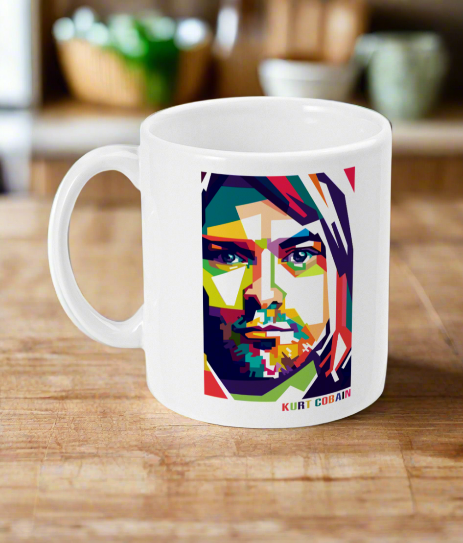 11oz Mug Kurt Cobain Nirvana Inspired Pop Art Tea Coffee Gift