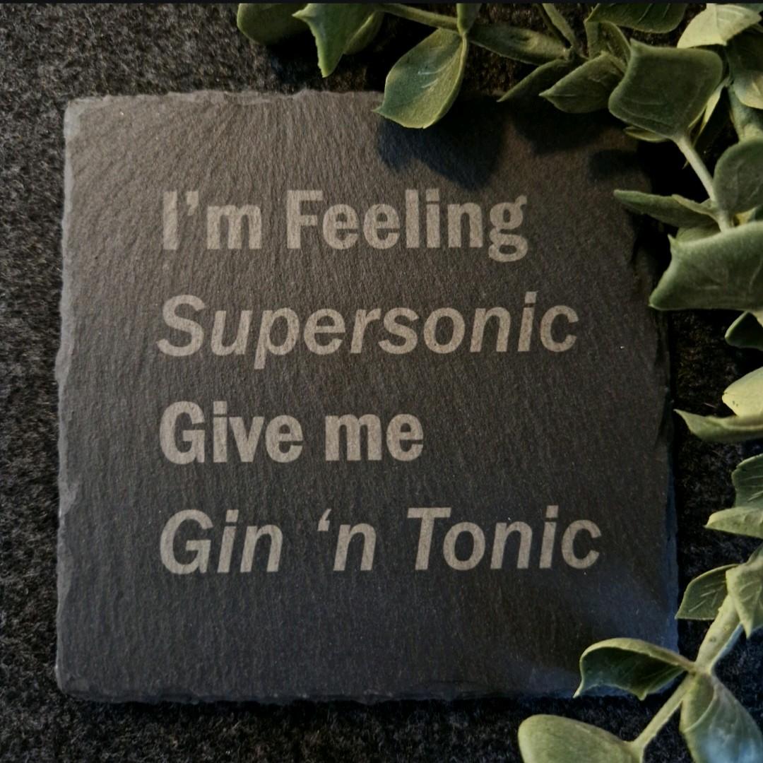 Oasis Inspired Lyric Slate Coaster