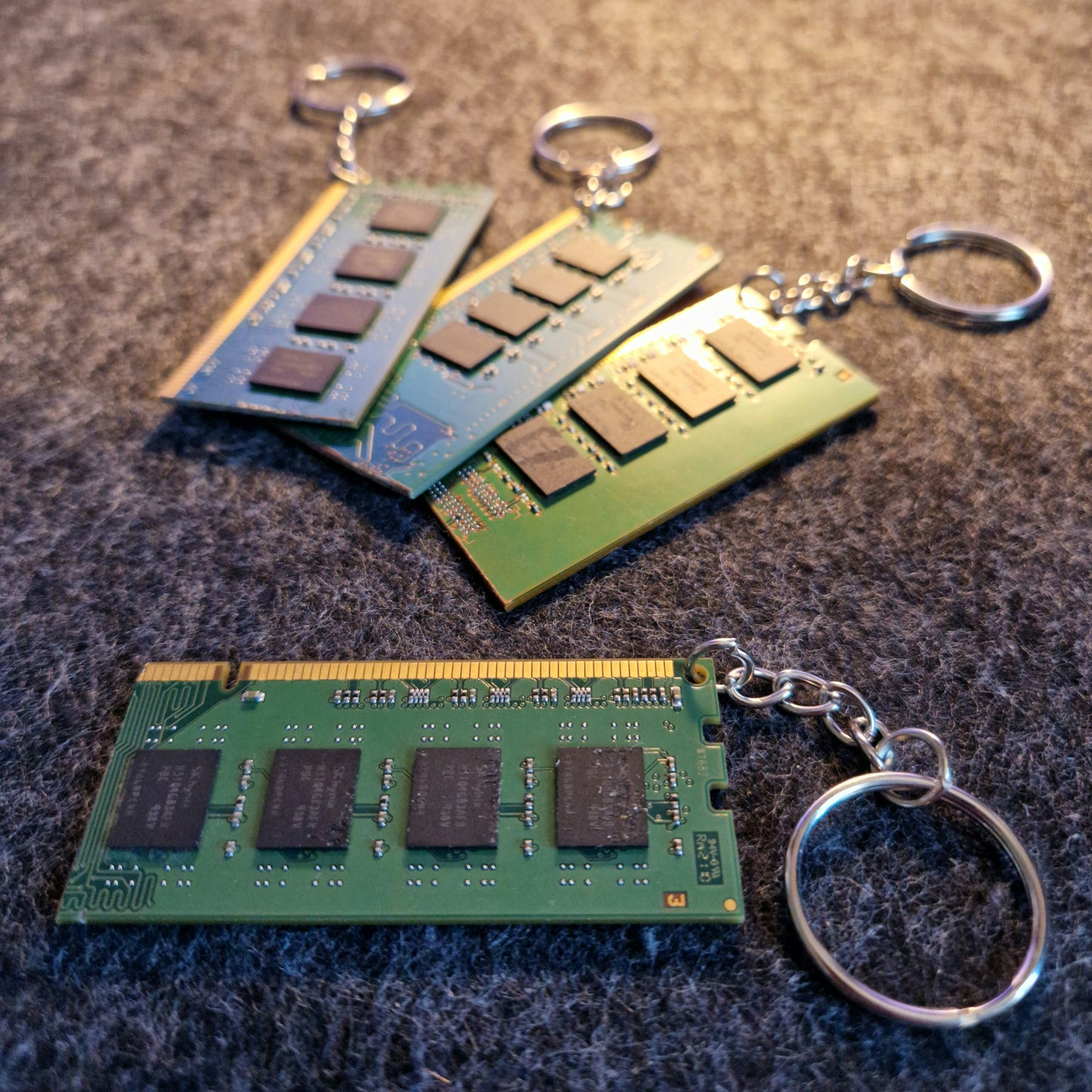 Upcycled RAM Stick Computer Parts Keyrings