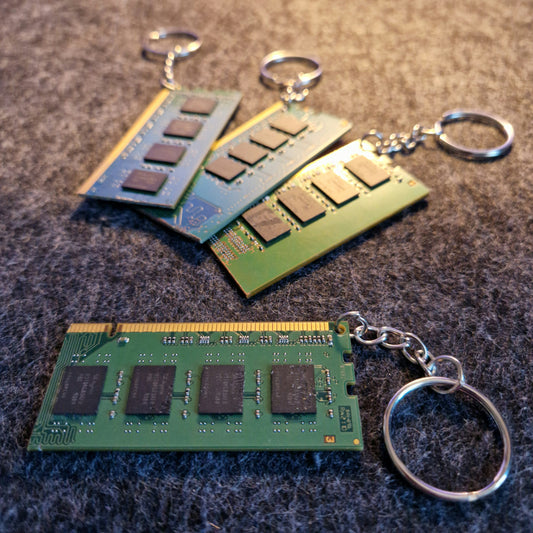 Upcycled RAM Stick Computer Parts Keyrings