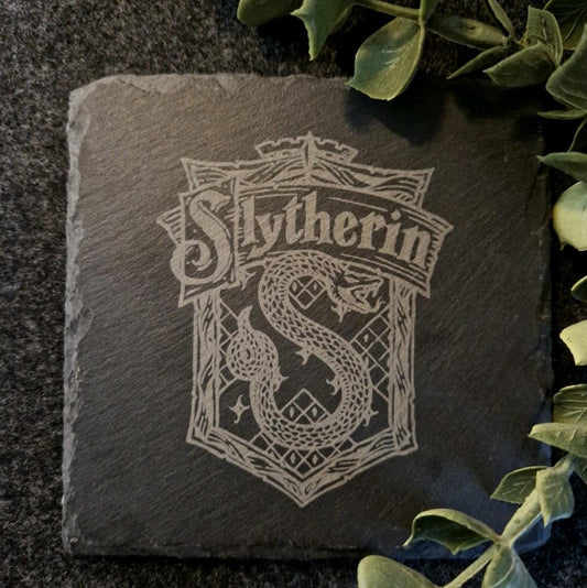 Harry Potter Inspired Slate Coaster Syltherin