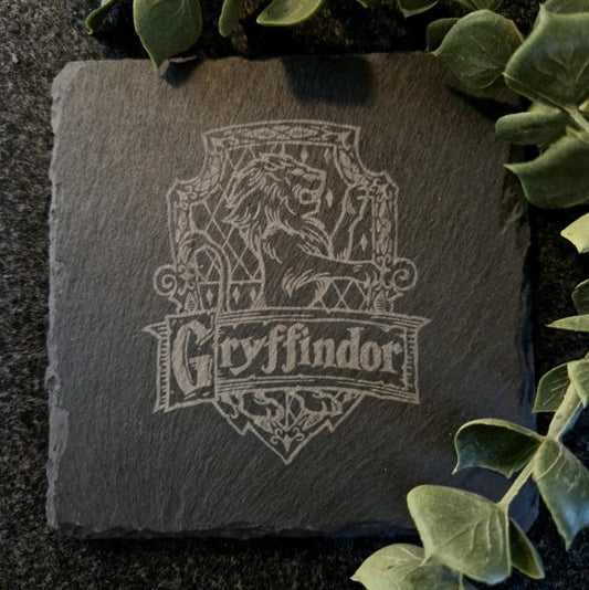 Harry Potter Inspired Slate Coaster Gryffindor