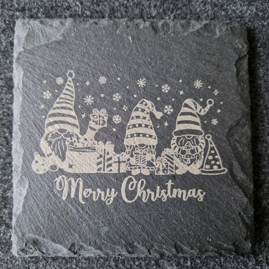 Christmas Gonk Slate Coaster