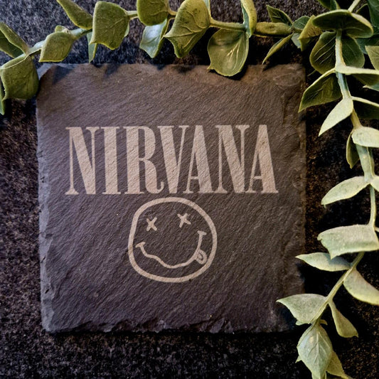 Nirvana Inspired Slate Coaster, Gift