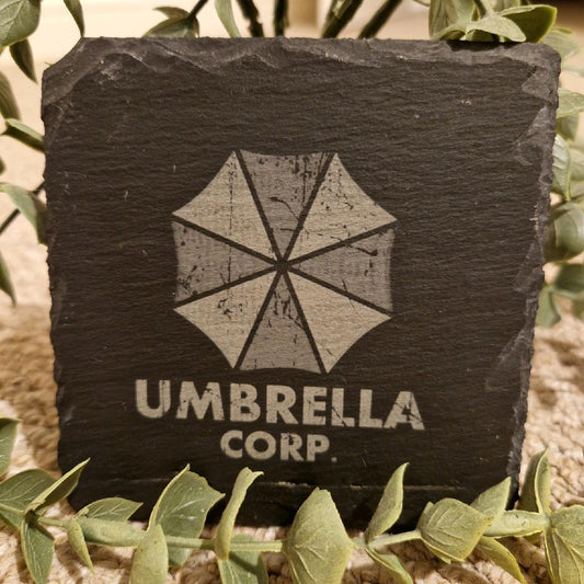 Resident Evil Umbrella Corporation Inspired Slate Coaster