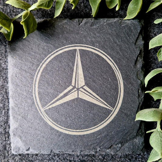 Mercedes Inspired Slate Coaster