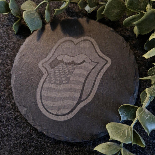 Rolling Stones Inspired Slate Coaster