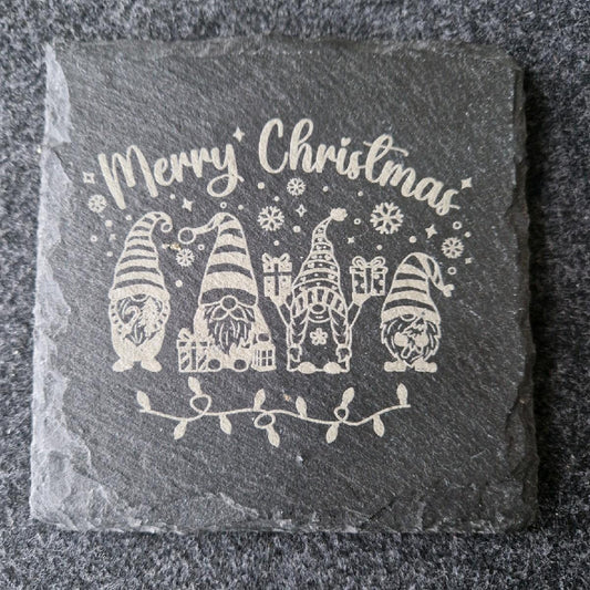 Christmas Gonk Slate Coaster