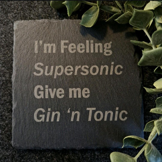 Oasis Inspired Lyric Slate Coaster